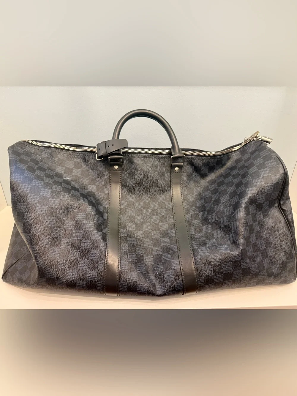 Louis Vuitton Keepall Bandoulière 55 Damier Graphite Bag Made in France